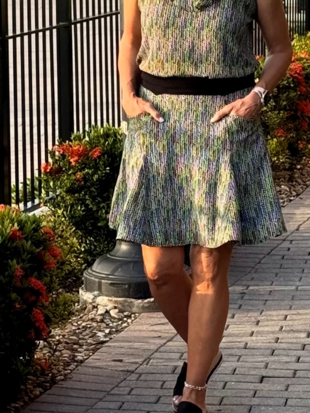 Cabi Together Reversible Skirt - Black, white & Multi